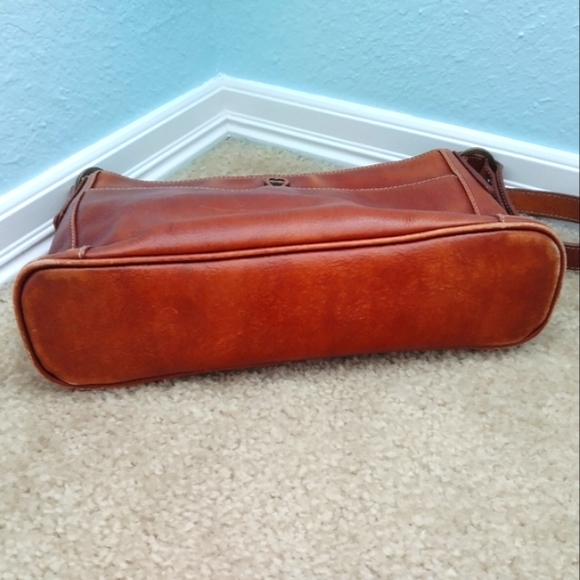 Etienne Aigner *VINTAGE* Genuine Leather Purse, Tan Brown, Brass Hardware - Picture 10 of 16